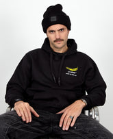 BONNET À REVÊTEMENT AVEC LOGO EN TRICOT NOIR