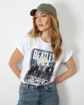 LOS ANGELES WHITE SKULL T-SHIRT